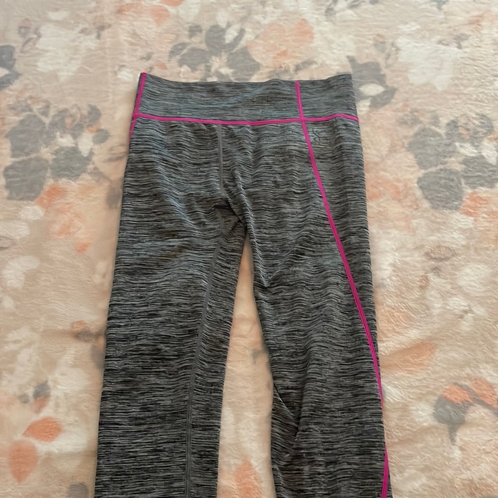 Gray and pink leggings